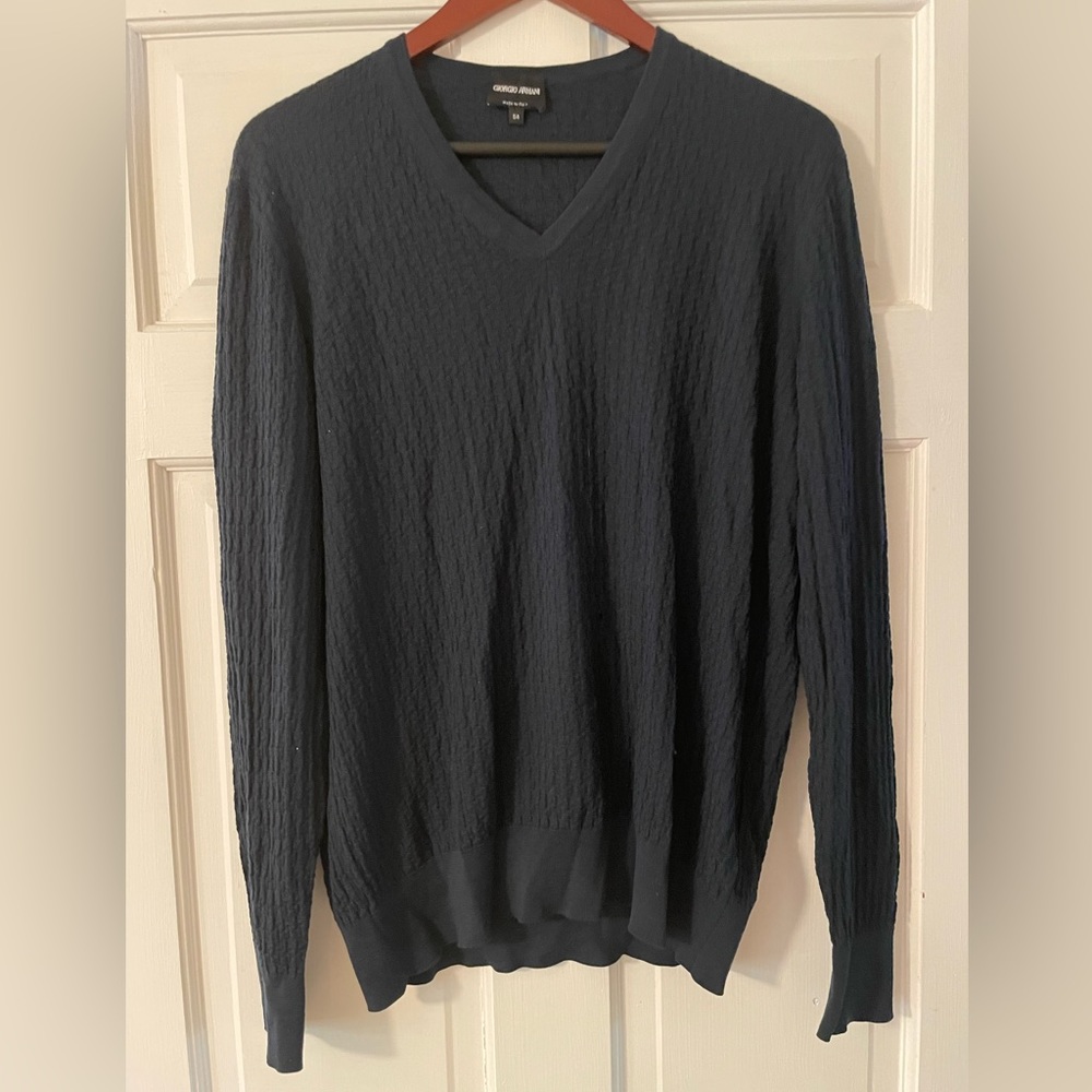 Men’s Giorgio Armani size 54 navy pullover sweater